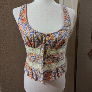 Kiana Lace Printed Tank (Size: Small)